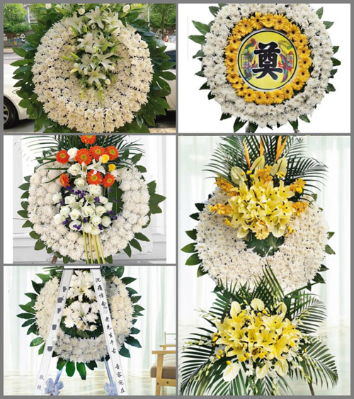 安徽黄山市休宁县渭桥乡上演村花圈速递